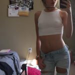 perky-coed-tits-in-tight-top-fitcheck-selfie