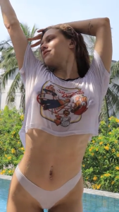 Wet See-thru T-Shirt
